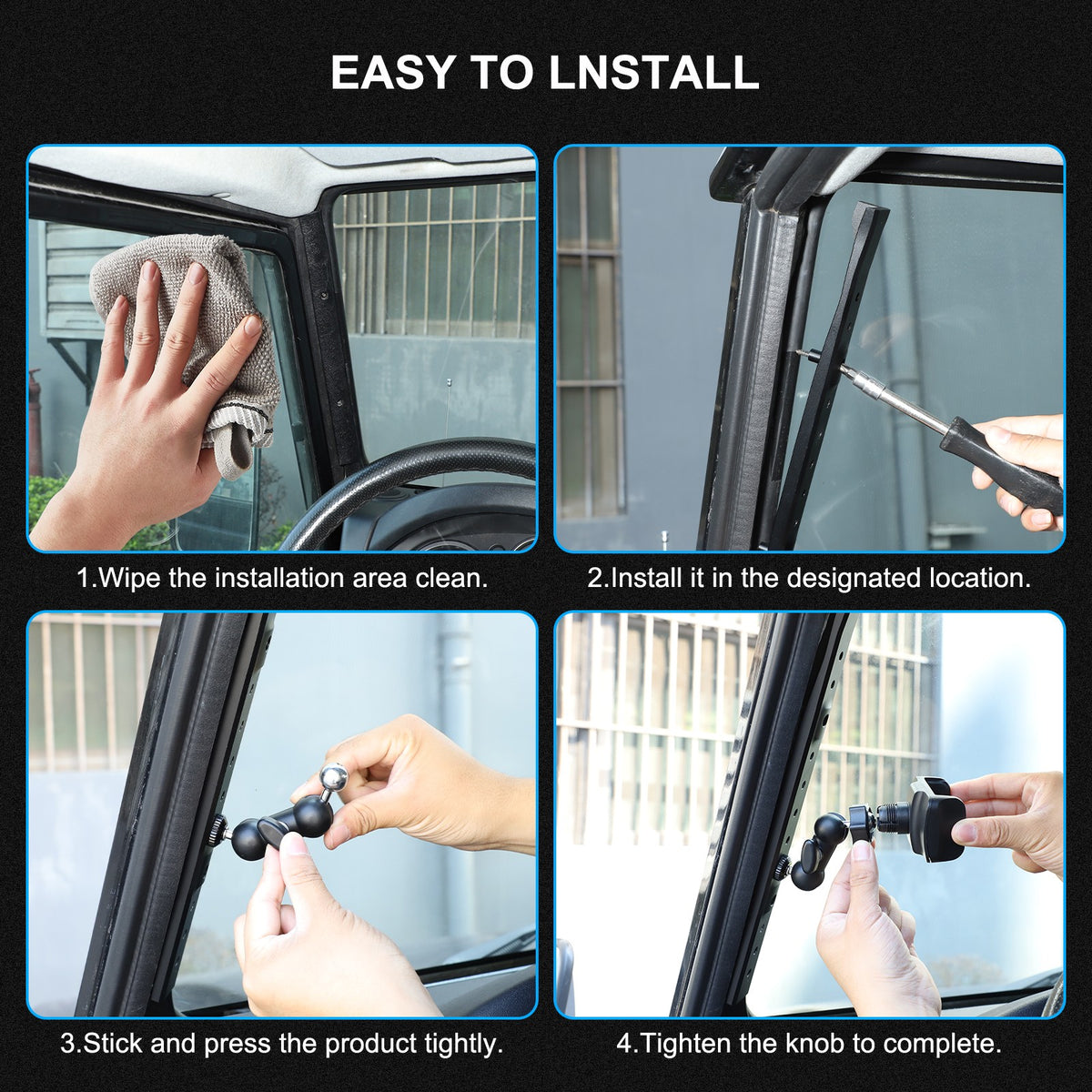 A-Pillar Mount Holder Bracket Clip For Land Rover Defender L316 2004-2018 6