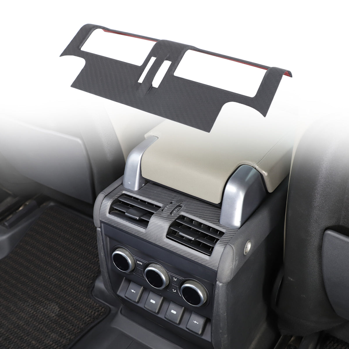 Matte Real Carbon Fiber Rear Air Vent Frame Trim For LR Defender L663 2020-2023 1