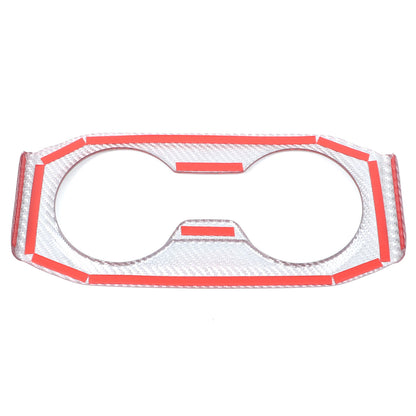 Red Carbon Fiber Armrest Box Rear Cup Holder Cover For BMW 5 Series G60 i5 2024+ 3