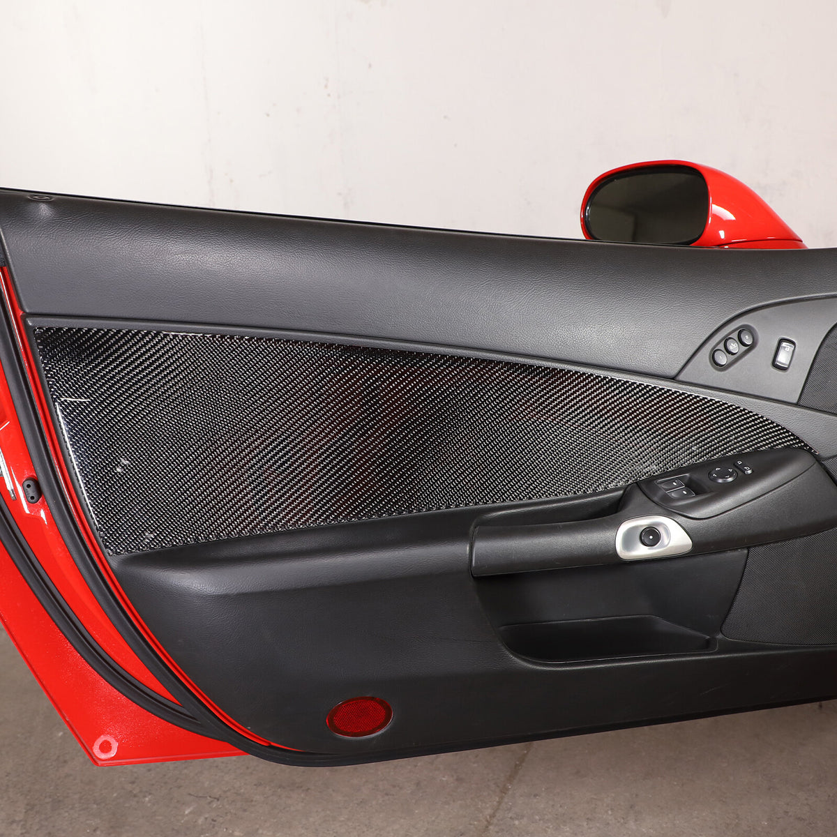 Soft Carbon Fiber Interior Anti-kick Door Panel Sticker For Corvette C6 2005-13 4