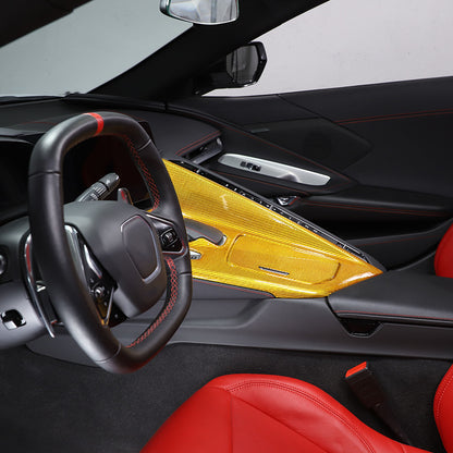 Real Carbon Fiber Center Console Gear Shift Panel Cover For Corvette C8 2020-25 7