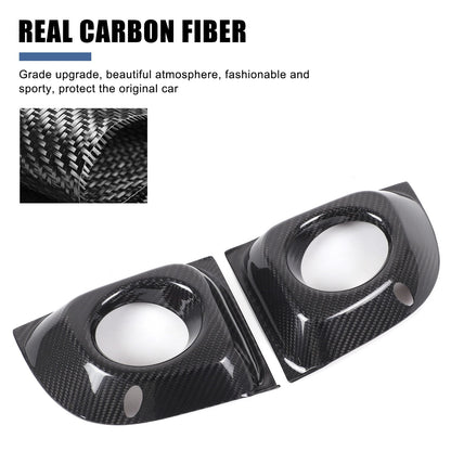 Real Carbon Fiber Front Fog Light Frame Trim For Fiat 500 312 2011-2015 17