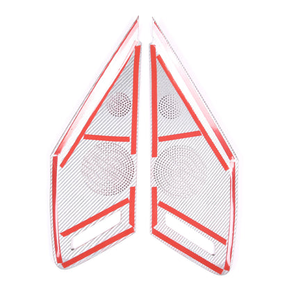Red Carbon Door Sound Speaker Cover Trim For Corvette C8 2020 2021 2026 2026 22