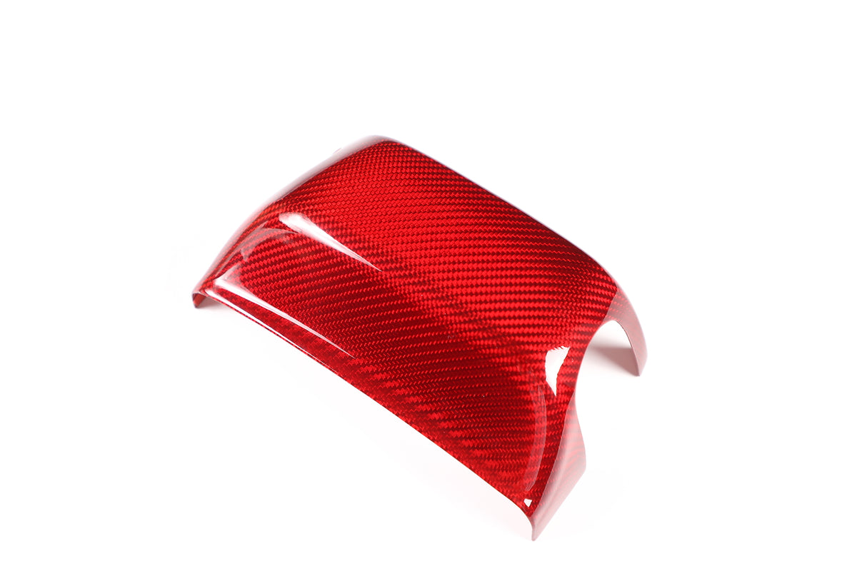 Red Real Carbon fiber Steering Wheel Base Trim Cover For Corvette C8 Z06 20-25 4