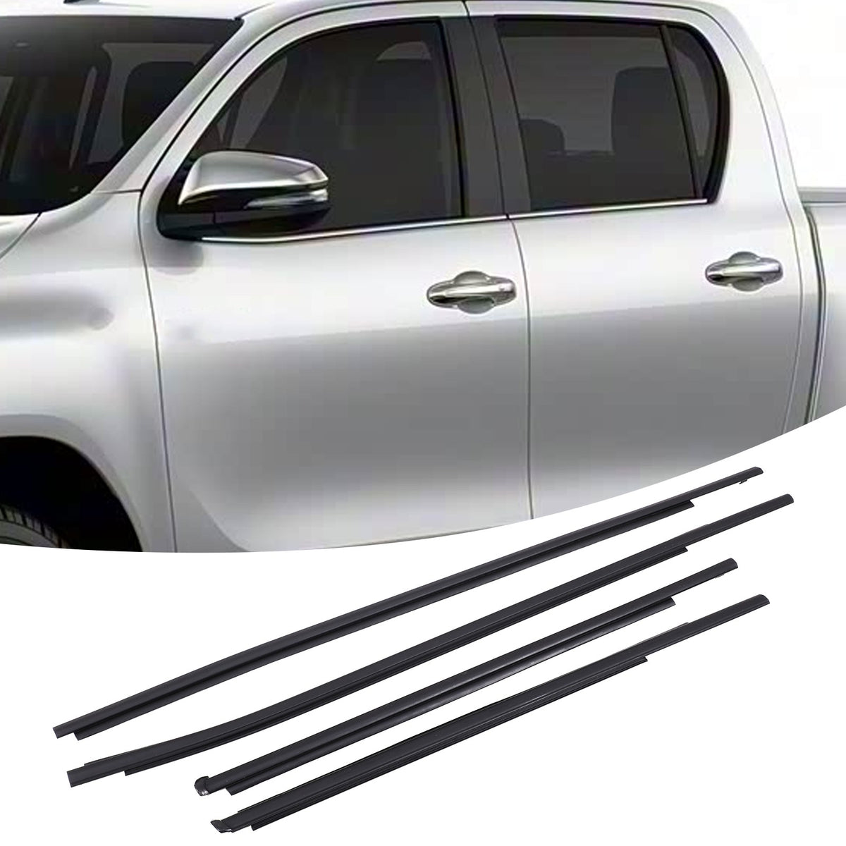 Replacement Window Belt Molding Weatherstrip Seal Trim For Toyota Hilux 2016-20 14