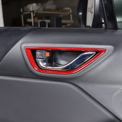 Red Real Carbon Fiber Interior Center Console Trim Set Kit For Subaru BRZ 22+ 22