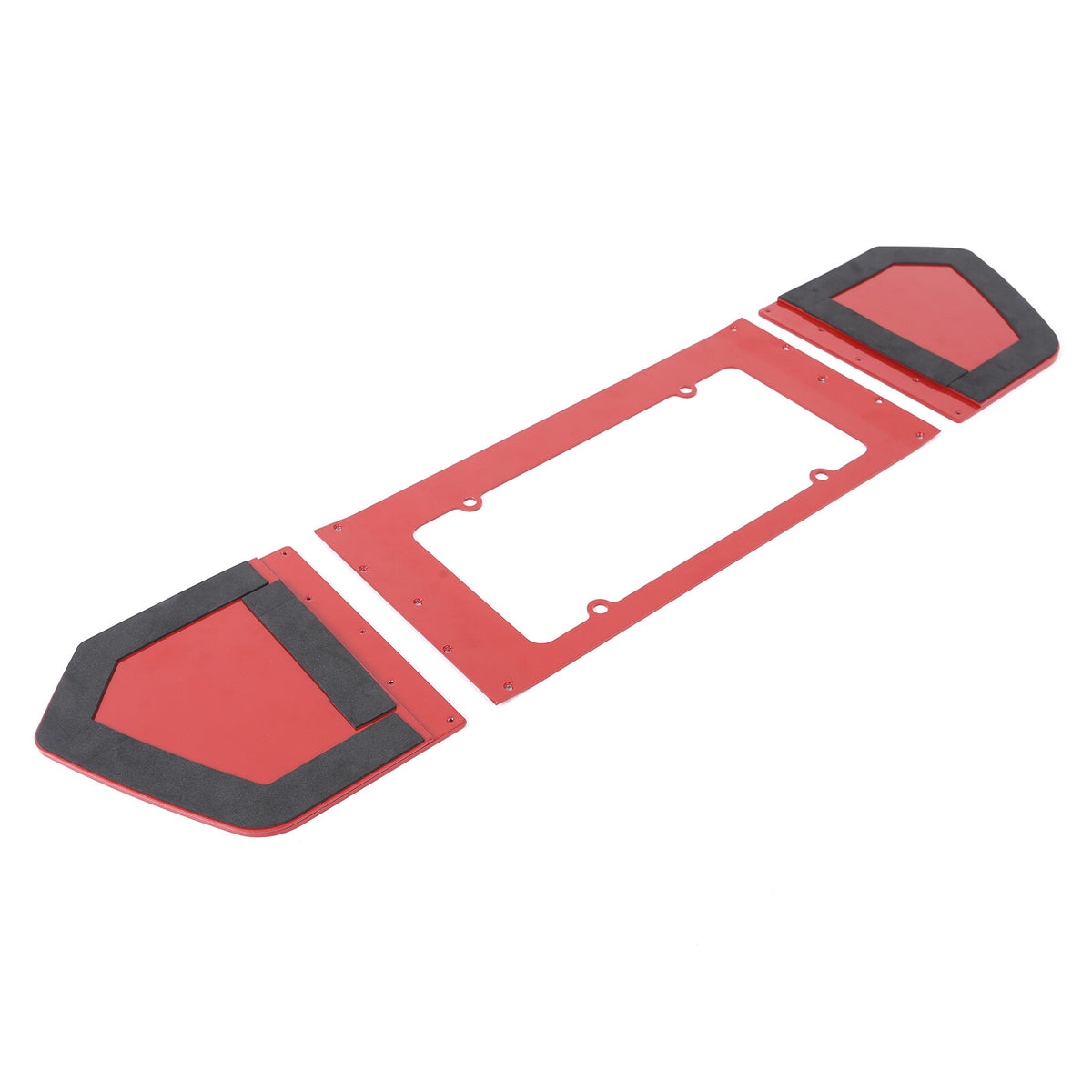 Red Aluminum Alloy Rear License Plate Filler Panel Trim for Corvette C8 2020+ 9