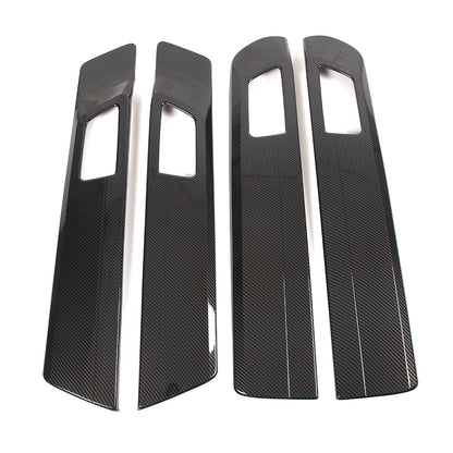 ABS Carbon Fiber Inner Door Handle Panel Frame Trim For Toyota Tundra 2022-23 US 7