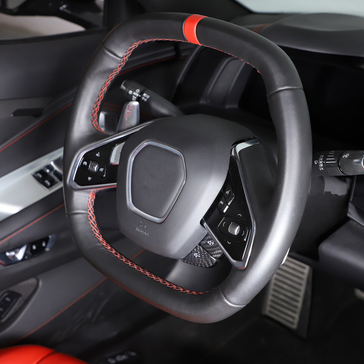 Real Dry Carbon Fiber Full Interior Center Set Trim Kit For Corvette C8 20-25 US - Styles 51-55 54
