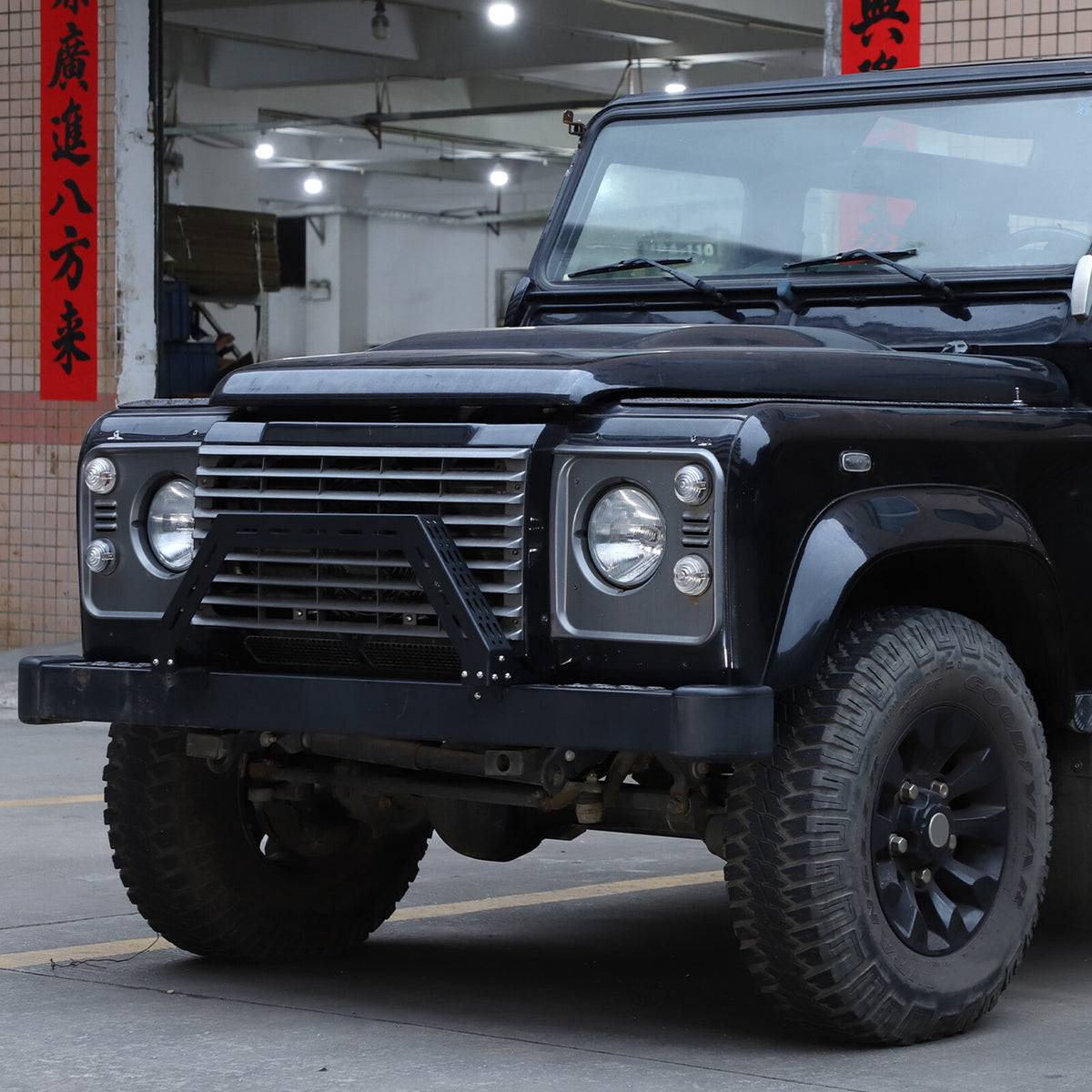 Black Bull Nudge Bar Bumper Guard A Bar For Land Rover Defender L316 2004-19 9