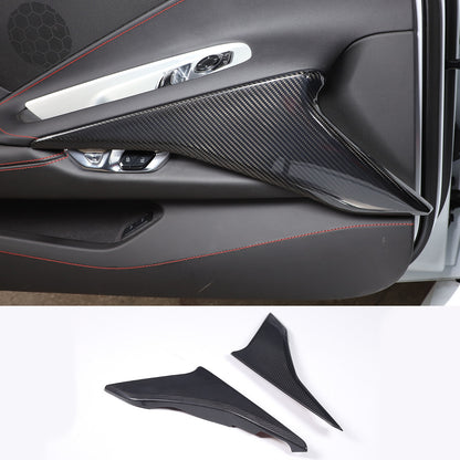 Real Dry Carbon Fiber Interior Door Panel Decor Cover Trim For Corvette C8 20-26 15