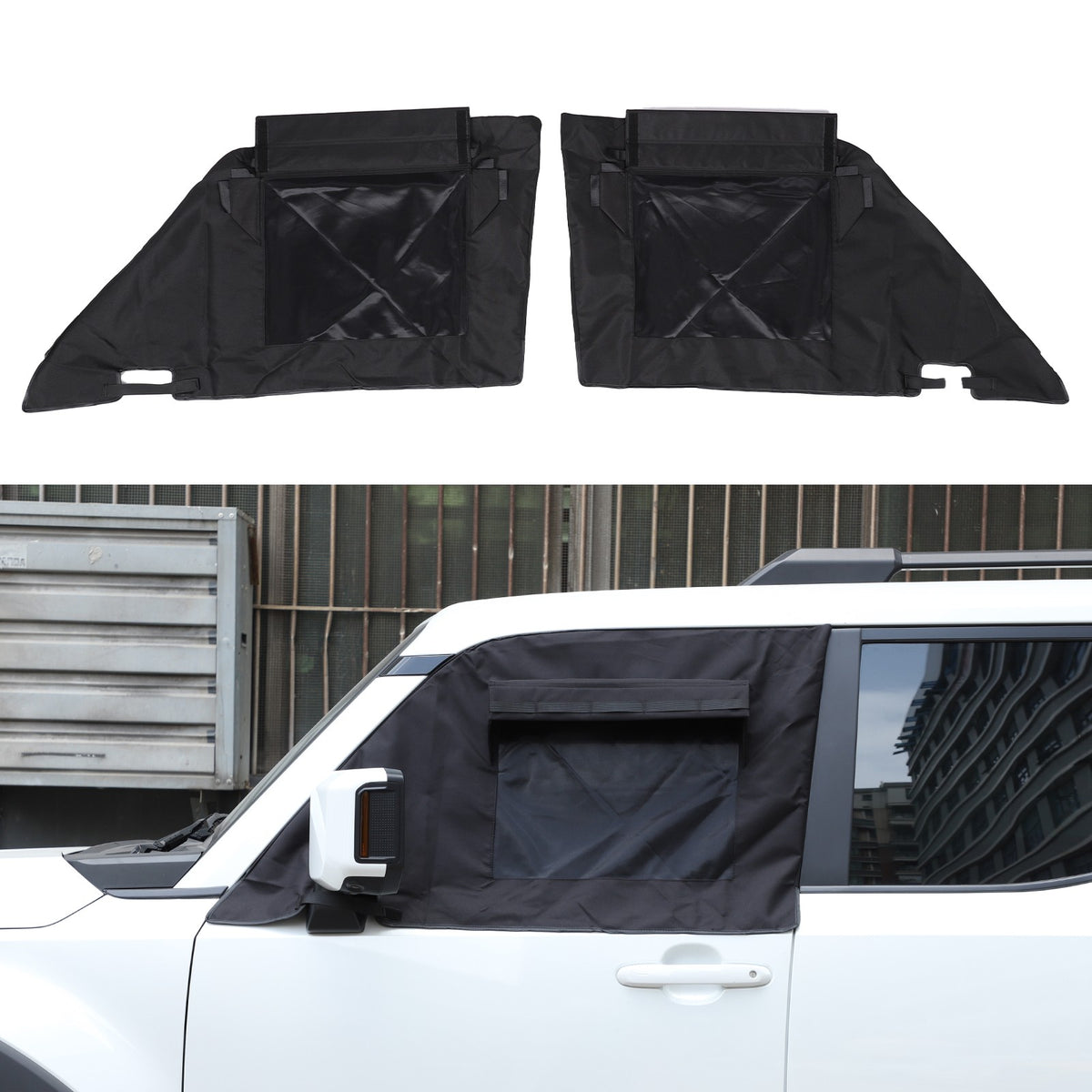 Front Window Vent Visor Sun Shade Cover For Toyota Land Cruiser Prado LC250 24+ 3