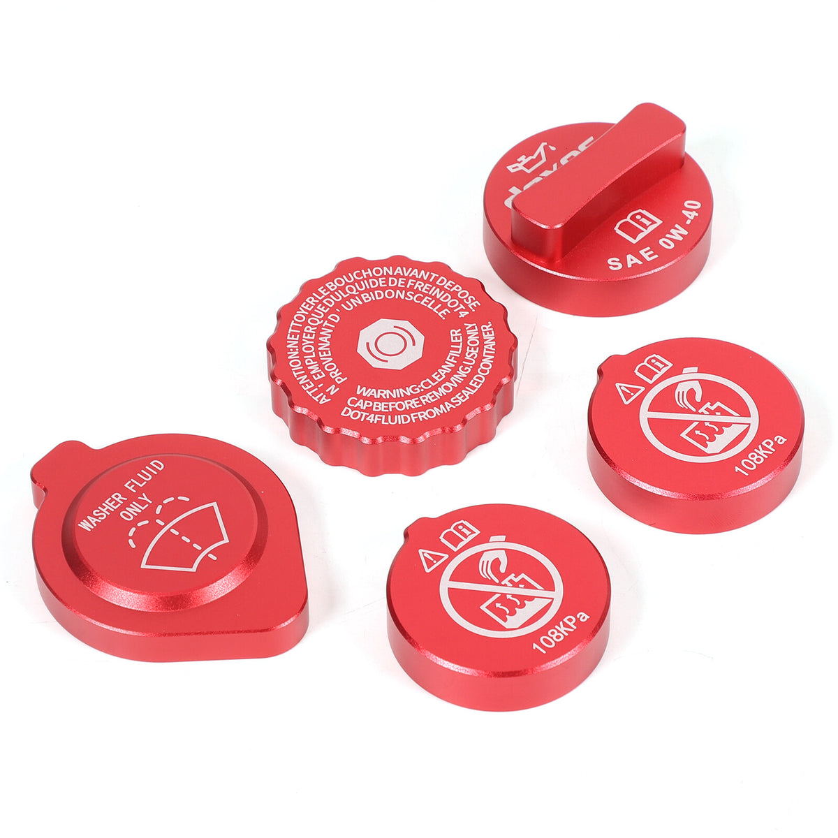 Red Alloy Engine Cabin Fluid Switch Trim Cover For Toyota Land Cruiser LC250 24+ 19