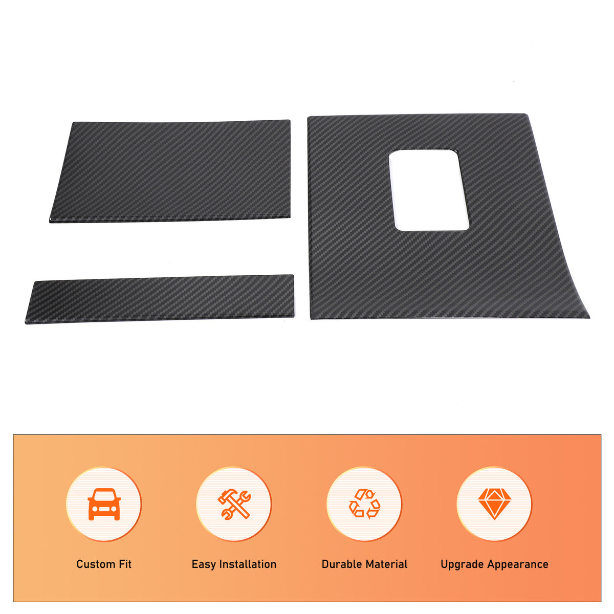 Carbon Gear Shift Panel Trim for LR Range Rover Velar L560/Evoque L551 24+ US 6