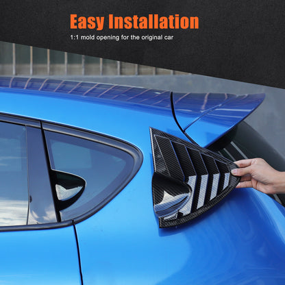 ABS Carbon Fiber Rear Side Window Louver Shutter Cover For Seat Leon MK2 08-12 15