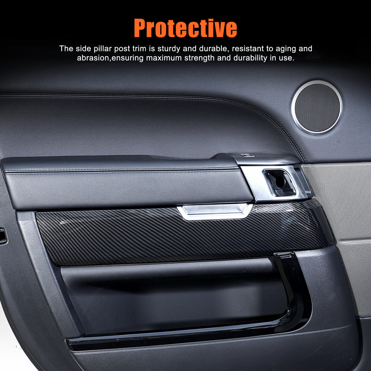 Replace ABS Carbon Interior door Panel For LR Range Rover Sport L494 2014-17 16