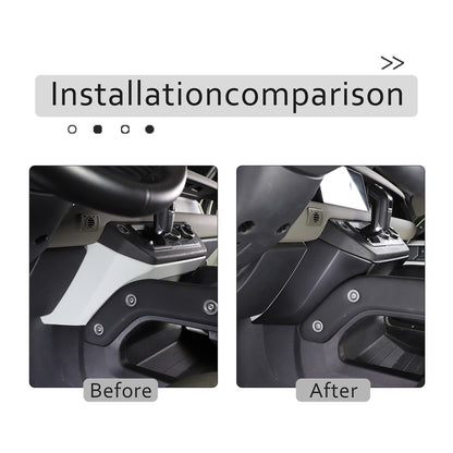 Matte Black ABS Center Console Knee Side Cover For Land Rover Defender 2022-23 2