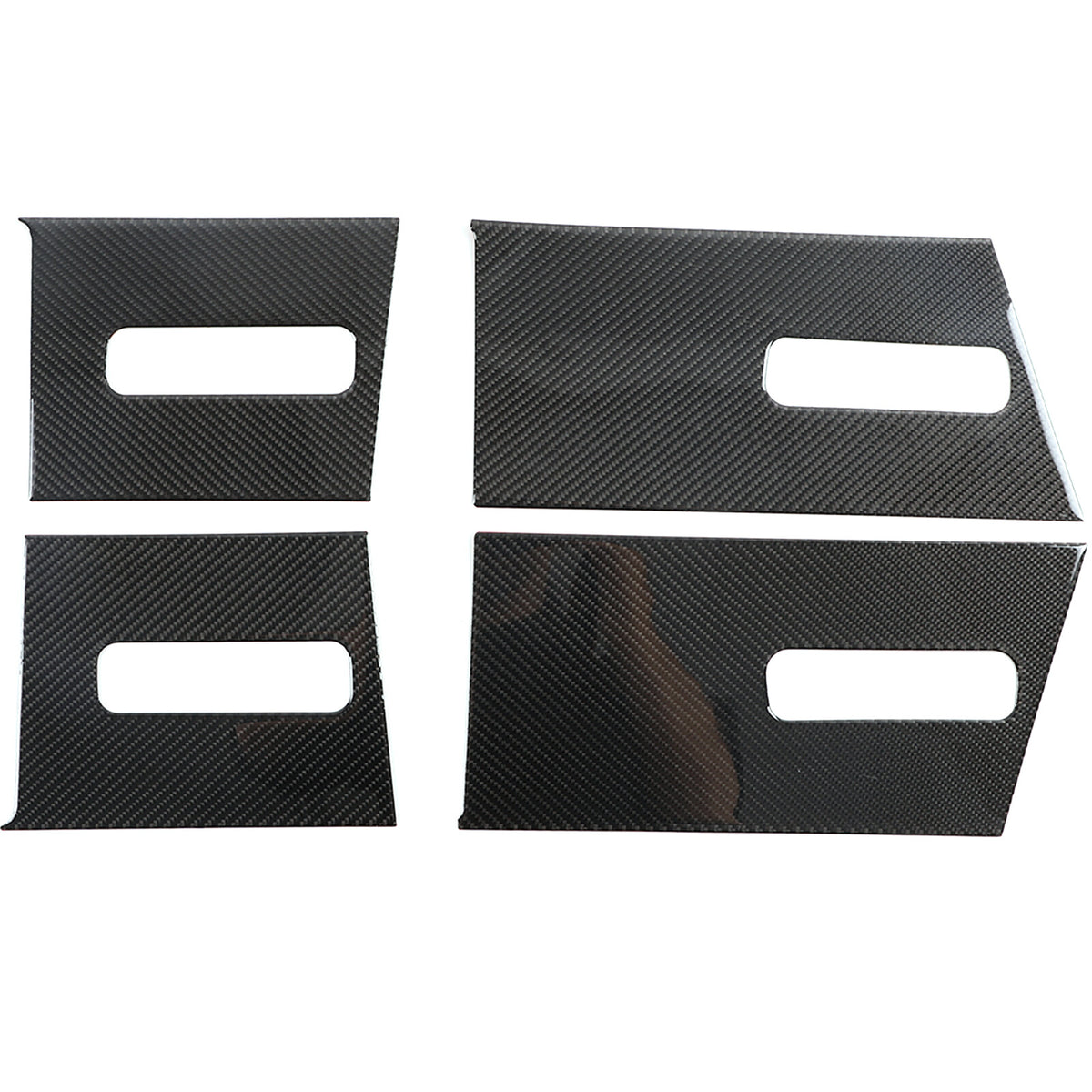 Carbon fiber Door Welcome Lights Panel Trim Sticker For Hummer H2 03-07 8