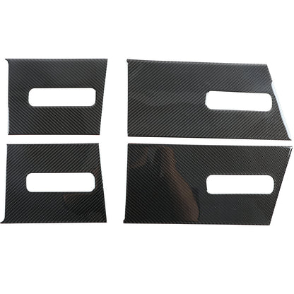 Carbon fiber Door Welcome Lights Panel Trim Sticker For Hummer H2 03-07 8