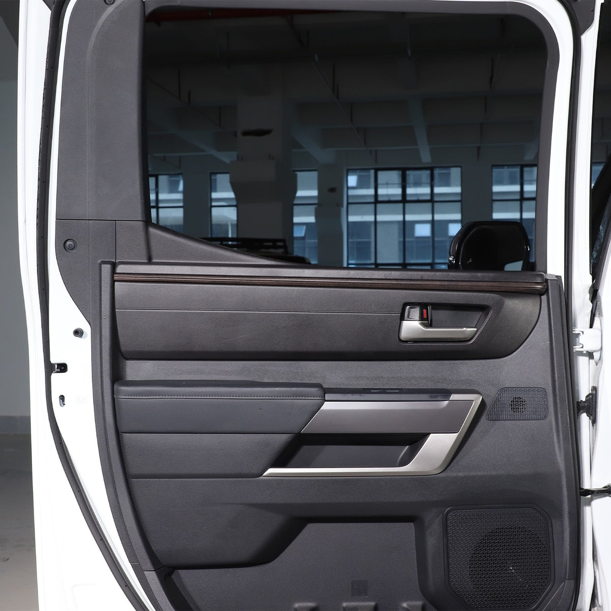 Wood Grain ABS Inner Upper Door Panel Trim For Toyota Tundra CrewMax Cab 2022+ 16
