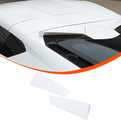 White ABS Rear Windshield Spoiler Trim Cover For Corvette C8 Coupe 2020+ 4