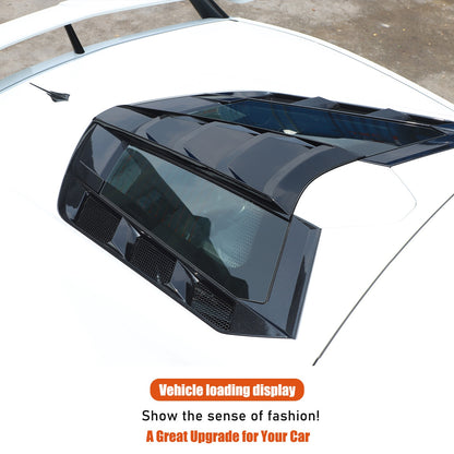 Piano Black Rear Split Window Applique Louver Trim For Corvette C8 Z51 2020+ 12