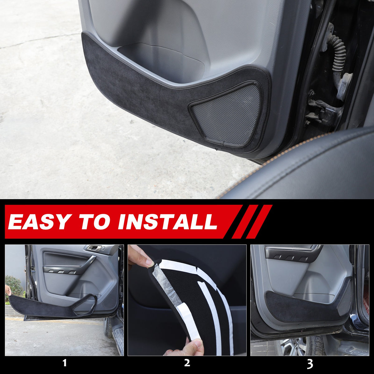 Door Side Anti-Kick Anti-Dirty Guard Cover Trim For Ford Ranger T7 T8 2015-2021 6