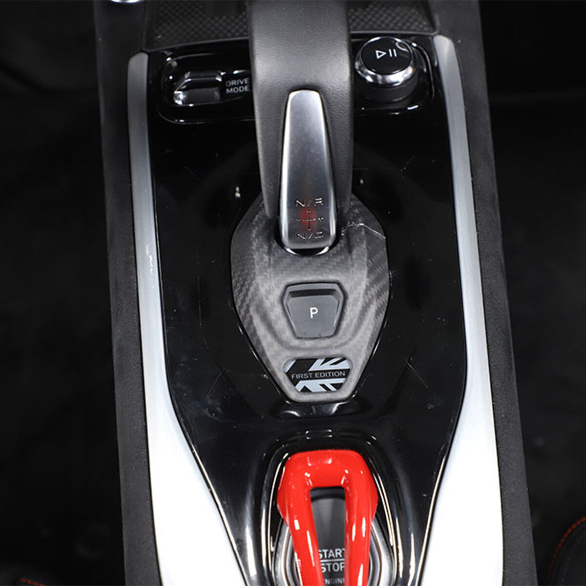 Matte Real Carbon Fiber Console Gear Base Trim For Lotus Emira V6 I4 2021-2025 2