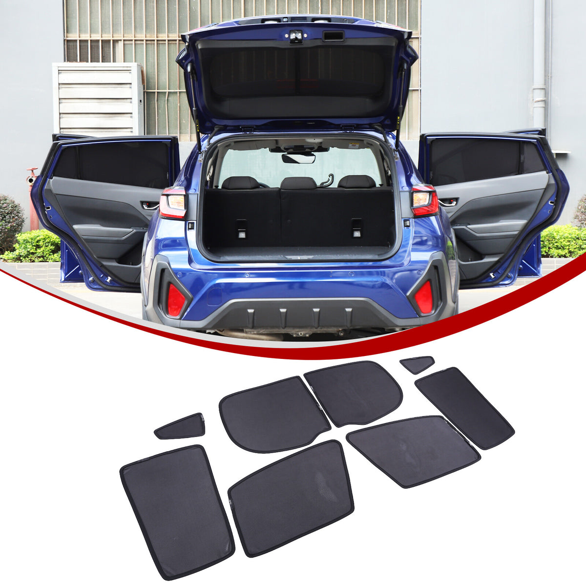 Full Car Window Screen Sun Shade Mesh Cover Windshield for Subaru Crosstrek 24+ 1