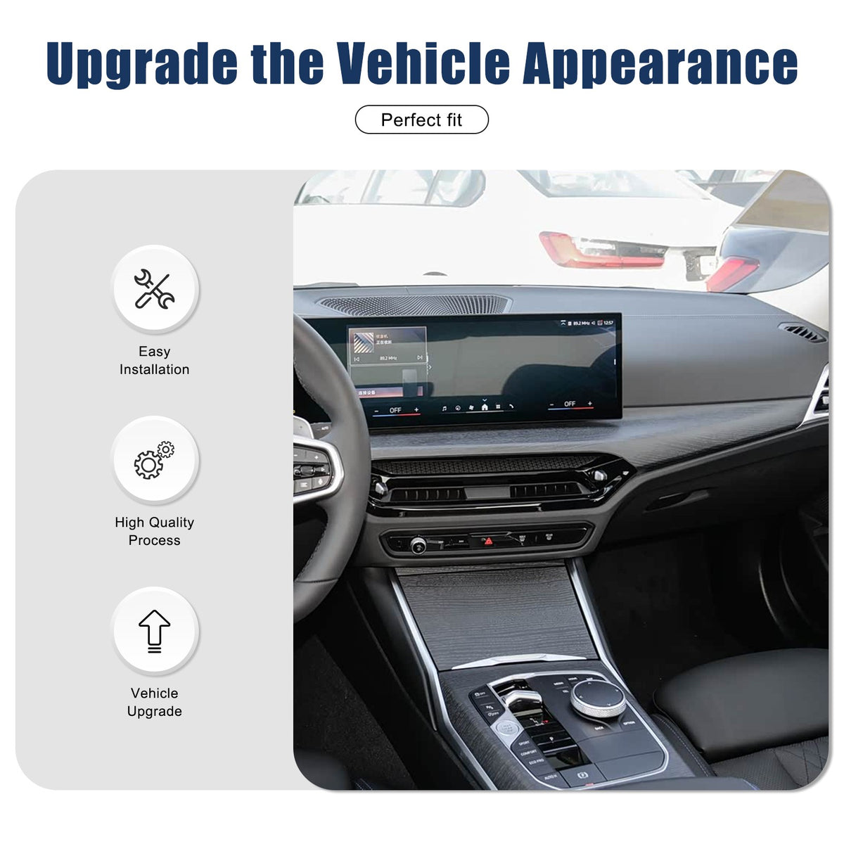 Real Carbon Fiber Center Console Trim For BMW 3 4 G20 G22 330i 430i 2025+ 16