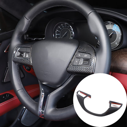 Real Dry Carbon Fiber Inner Steering Wheel 14-23 Cover Trim Fits Maserati Ghibli 3