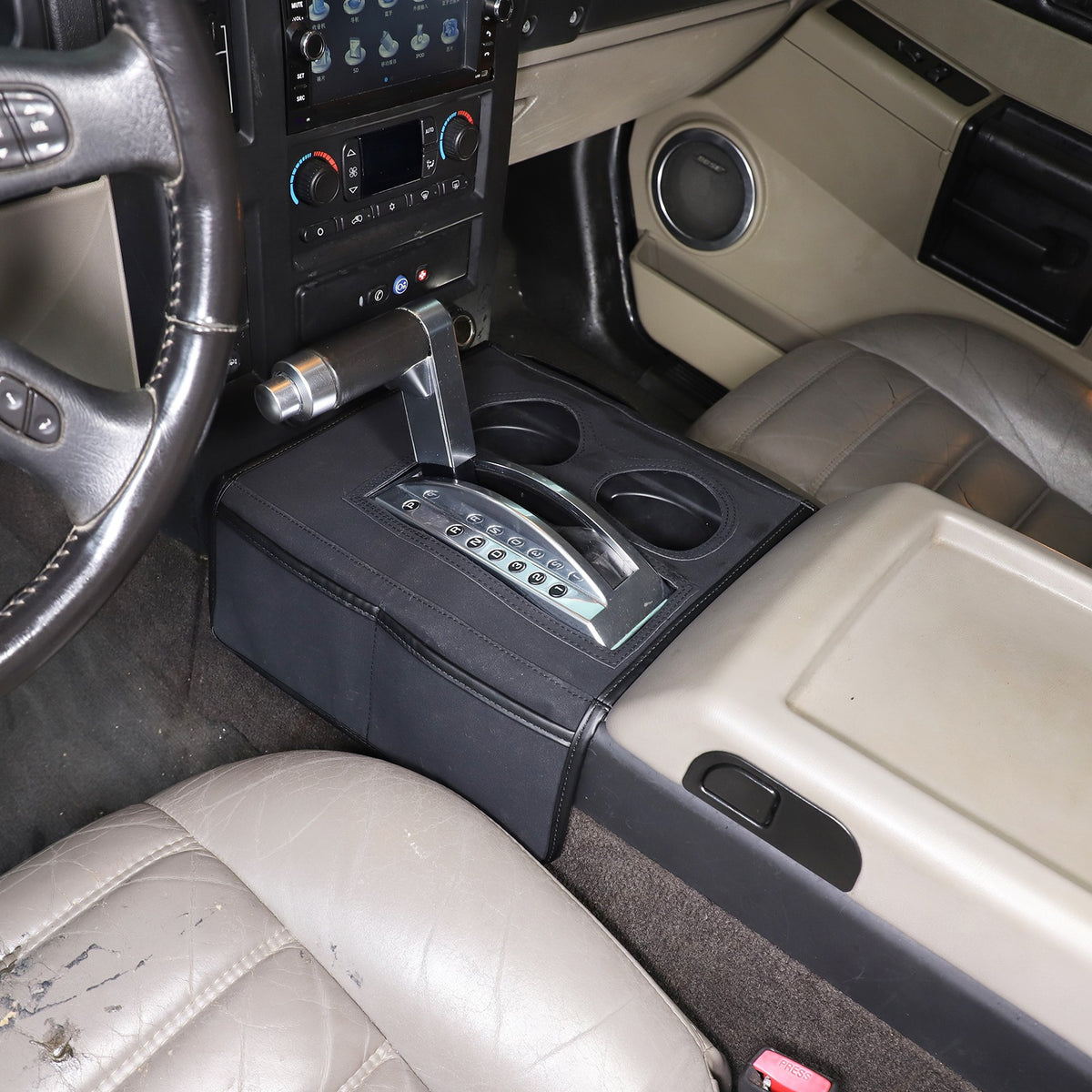 Suede Cloth Center Console Gear Shift Trim Cover For Hummer H2 2003-2009 US 6