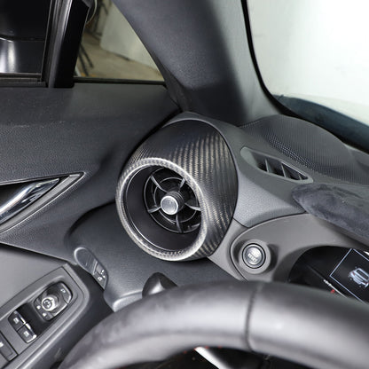 Matte Carbon Fiber Dashboard Side Air Outlet Vent Cover Trim For Subaru BRZ 2022 4