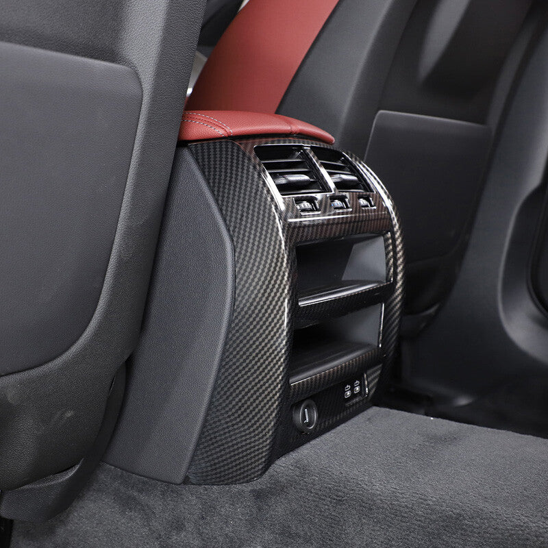 Carbon Fiber Color Rear Air Vent Outlet Frame Trim For BMW 5 Series G30 2020-22 3