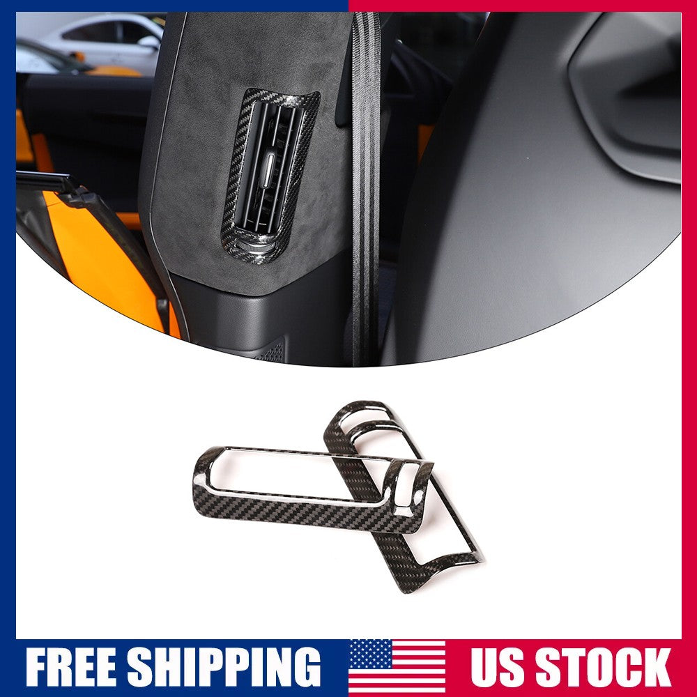 Real Carbon Fiber B Pillar Air Outlet Vent Cover For Lamborghini URUS 18-23 US 1