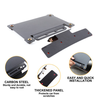 Front Bumper Tow Hook License Plate Mount Bracket For Fiat 500 2007+ US 23