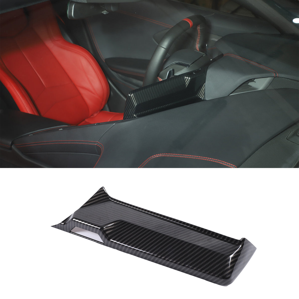 Carbon Fiber ABS Interior Full Decor Cover Trim Kit For Corvette C8 2020-2025 - Styles 31-35 37