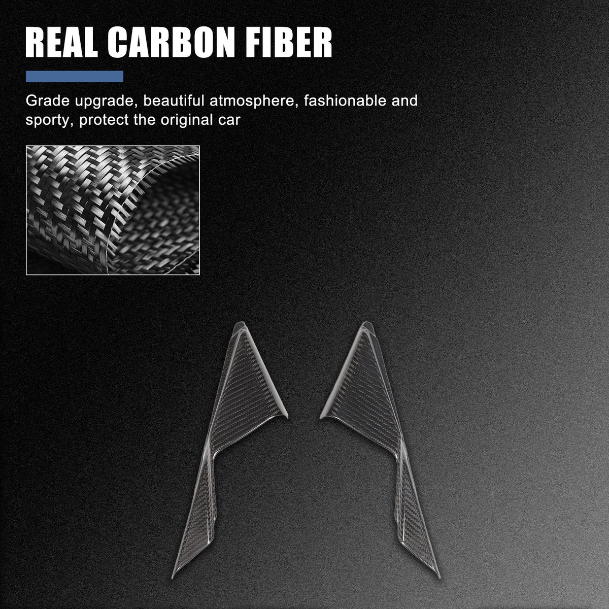 Real Carbon Fiber Front Inner Triangle Pillar Trim For Nissan 370Z Z34 2009-2020 12