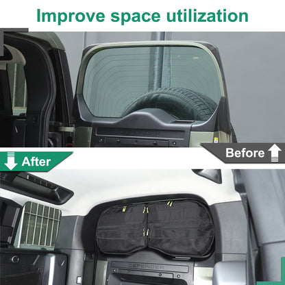 Tailgate Rear Door Cargo Trunk Storage Bag Organizer For LR Defender L663 20+ 22