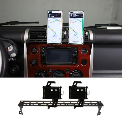 Center Console Multi-functional Double Phone Holder For FJ Cruiser 2007-21 3