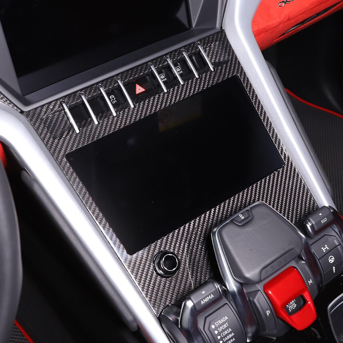 Carbon Fiber Air Condition Panel Frame Trim Cover For Lamborghini URUS 2018-23 4