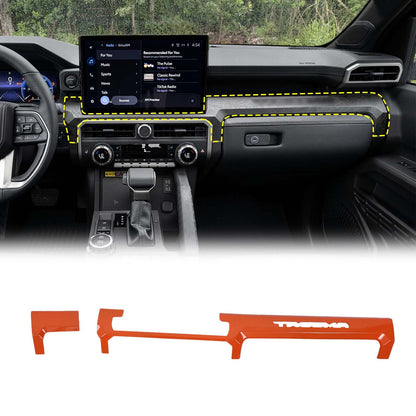 Orange Center Console Trim Strip Cover For Toyota Tacoma SR/SR5 2024+ US 2
