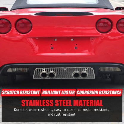 Honeycomb Stainless Steel Exhaust Heat Shield Guard Trim For Corvette C6 2005-13 12