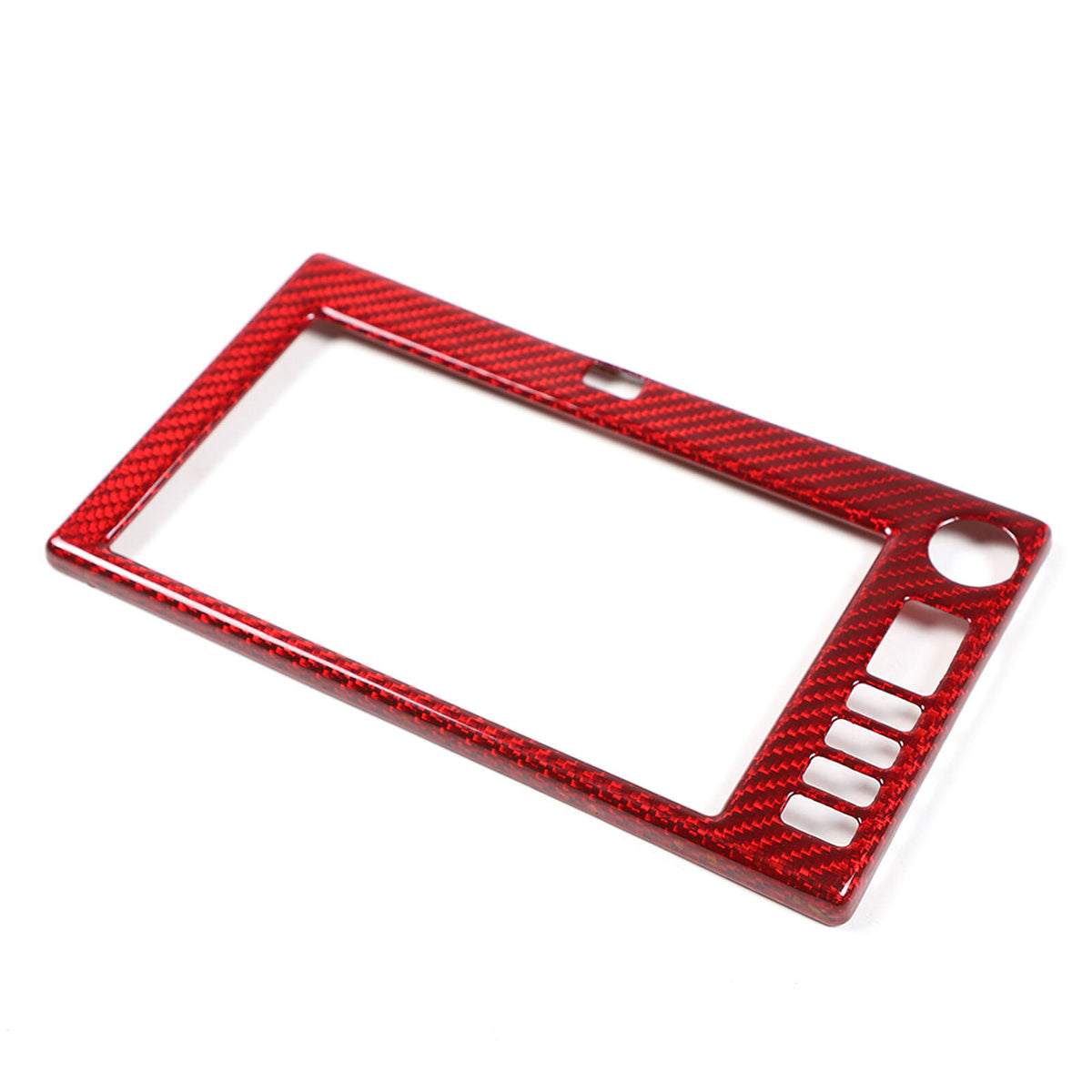 Red Real Carbon Fiber Center Navigation Screen Trim Cover For Corvette C6 05-13 13