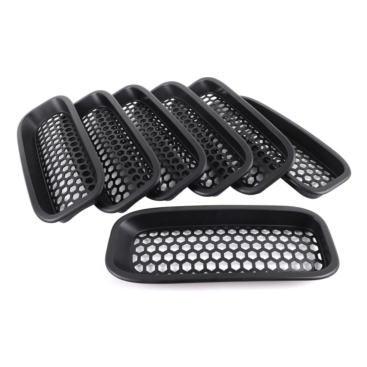 Black ABS Front Grille Anti-Insect Bug Screen Trim For Hummer H2 2003-2007 20