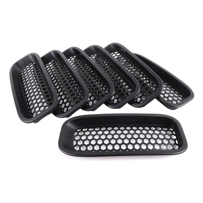 Black ABS Front Grille Anti-Insect Bug Screen Trim For Hummer H2 2003-2007 20