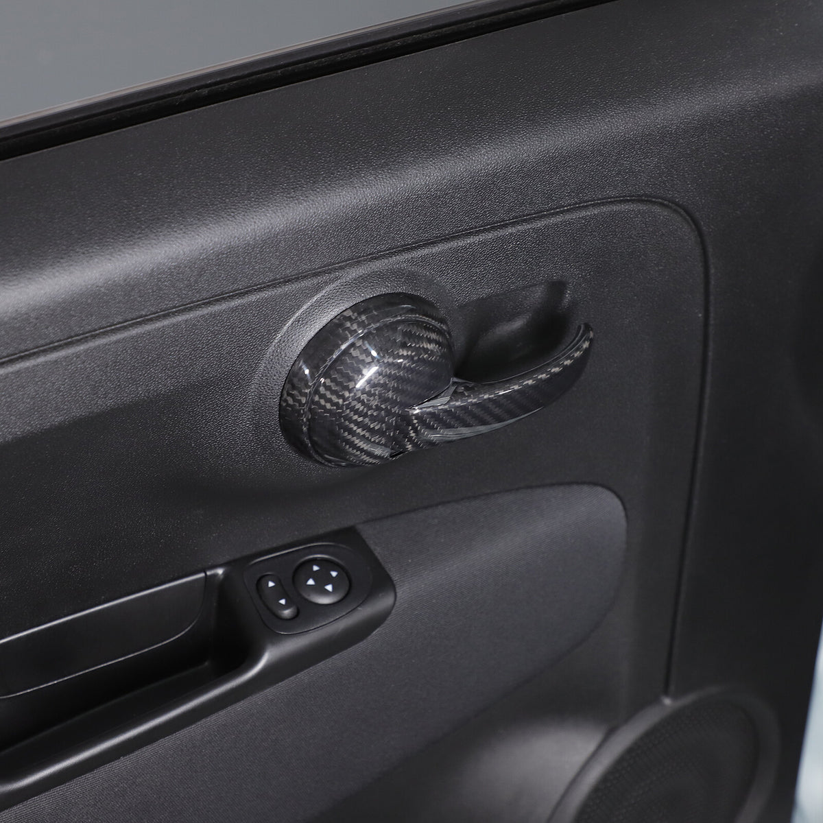 Real Carbon Fiber Interior Door Handle Trim For Fiat 500 Abarth 595 695 2010+ 16