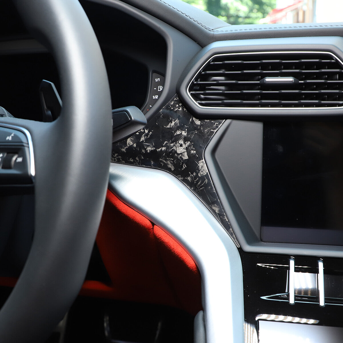 Forged Real Carbon Front Dashboard Strip Trim For Lamborghini Urus 2018-23 US 13
