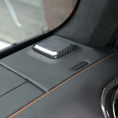 Carbon Fiber Dashboard Speaker Frame Trim For Mercedes Benz G Class 19-20 3
