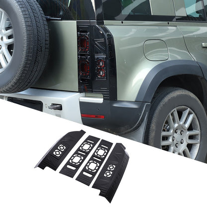 Mesh Piano Black ABS Taillight Protection Trim For LR Defender L663 2020-2025 21